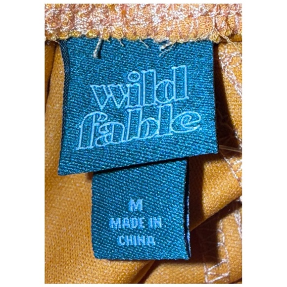 Wild Fable - Orange Lace Ruffle Mini Dress - Size Medium - Picture 4 of 6